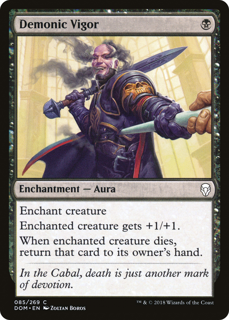 {C} Demonic Vigor [Dominaria][DOM 085]