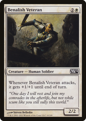 {C} Benalish Veteran [Magic 2012][M12 010]