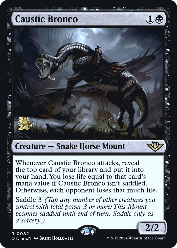 {@R} Caustic Bronco [Outlaws of Thunder Junction Prerelease Promos][PR OTJ 082]