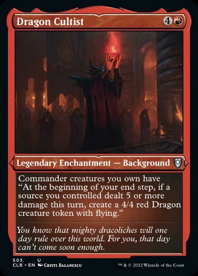 {C} Dragon Cultist (Foil Etched) [Commander Legends: Battle for Baldur's Gate][CLB 503]