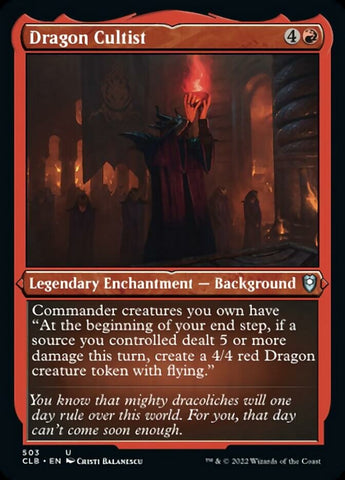 {C} Dragon Cultist (Foil Etched) [Commander Legends: Battle for Baldur's Gate][CLB 503]