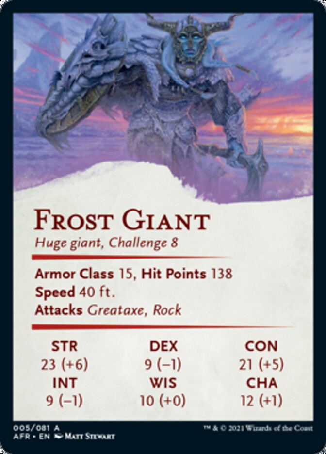 {A} Frost Giant Art Card (Gold-Stamped Signature) [Dungeons & Dragons: Adventures in the Forgotten Realms Art Series][GS AAFR 005]