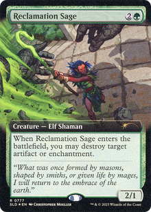 {R} Reclamation Sage (Foil): (Extended Art) [Secret Lair Drop] [SLD 777]