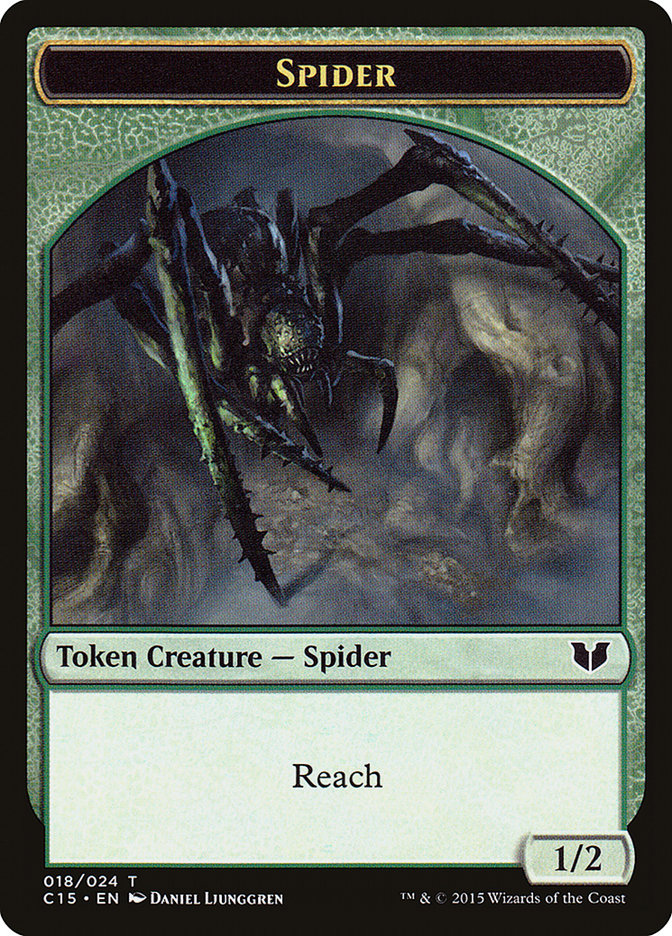 {T} Bear // Spider Double-Sided Token [Commander 2015 Tokens][TC15 012]