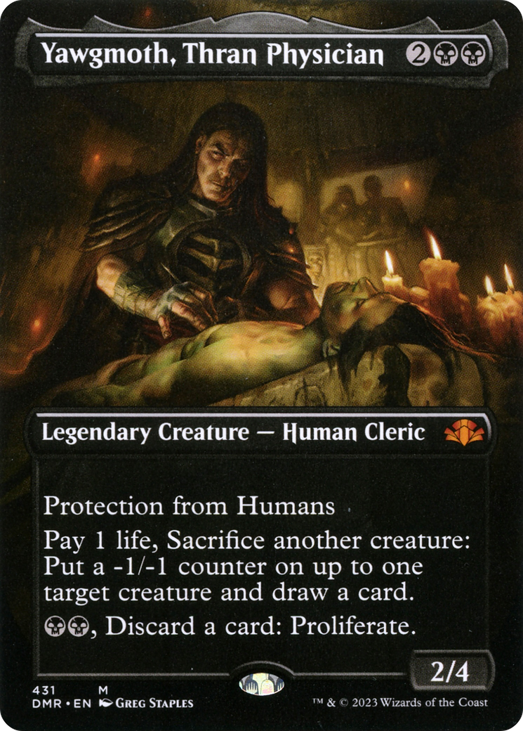 {R} Yawgmoth, Thran Physician (Borderless Alternate Art) [Dominaria Remastered][DMR 431] - Misty Mountain Games