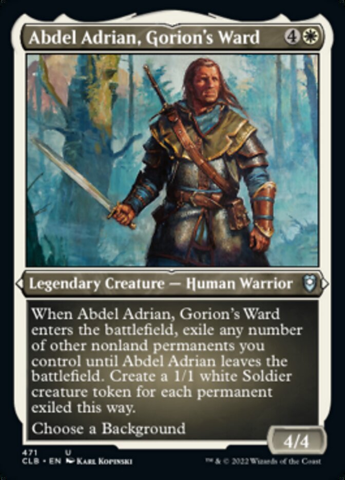 {C} Abdel Adrian, Gorion's Ward (Foil Etched) [Commander Legends: Battle for Baldur's Gate][CLB 471]