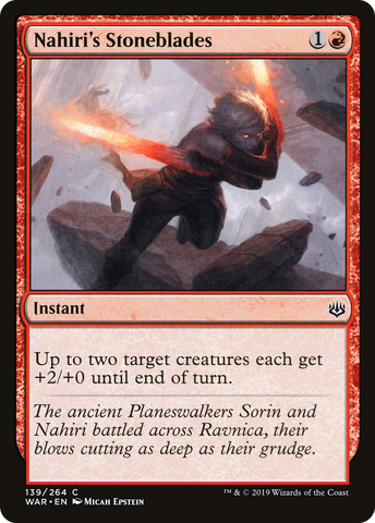 {C} Nahiri's Stoneblades [War of the Spark][WAR 139]