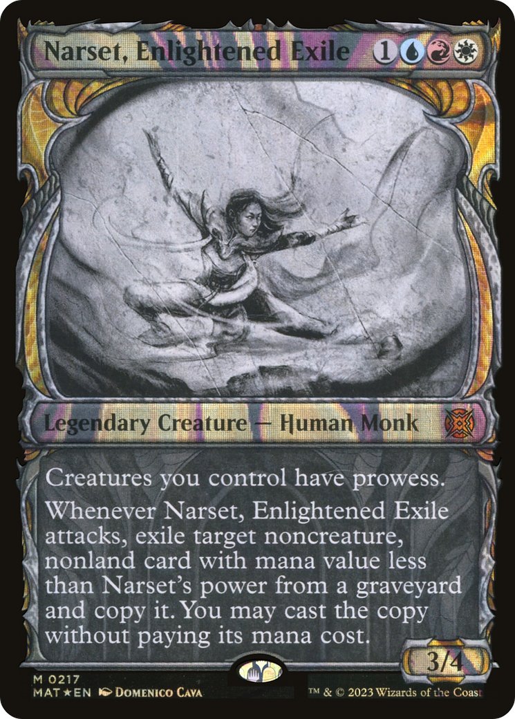 {R} Narset, Enlightened Exile (Showcase Halo Foil) [March of the Machine: The Aftermath][MAT 217]