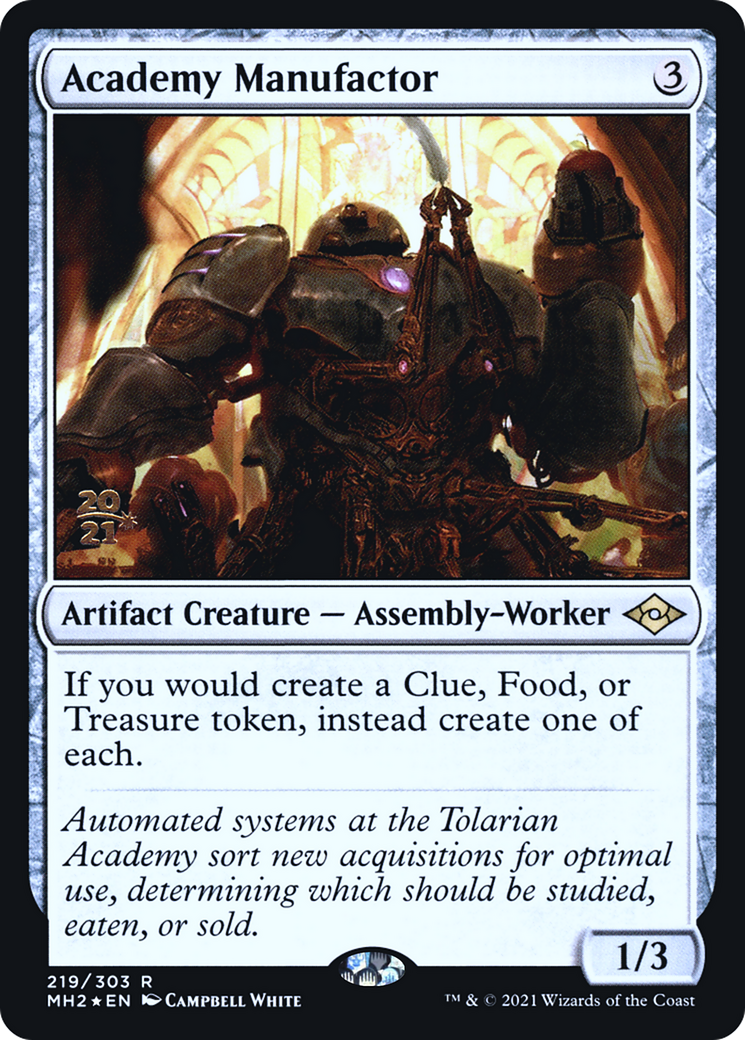 {R} Academy Manufactor [Modern Horizons 2 Prerelease Promos][PR MH2 219]