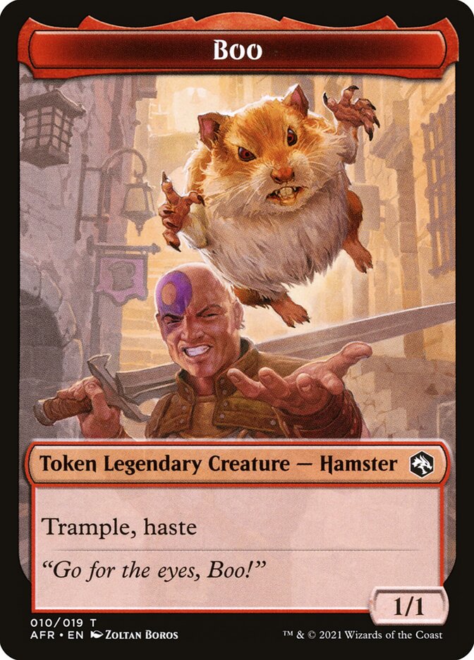 {T} Dog Illusion // Boo Double-sided Token [Dungeons & Dragons: Adventures in the Forgotten Realms Tokens][TAFR 003]