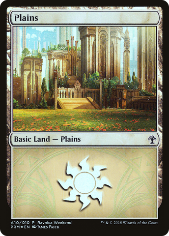 {B}[PA PRWK A10] Plains (A10) [Ravnica Allegiance Ravnica Weekend]