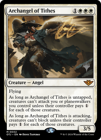 {@R} Archangel of Tithes (Promo Pack) [Outlaws of Thunder Junction Promos][PP OTJ 002]