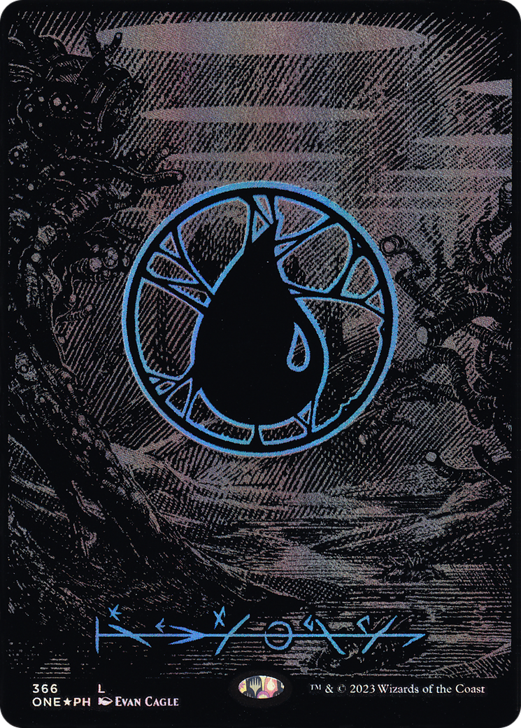 {B} Island (366) (Oil Slick Raised Foil) [Phyrexia: All Will Be One][ONE 366]
