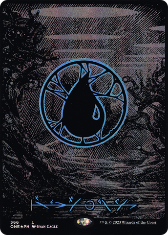 {B} Island (366) (Oil Slick Raised Foil) [Phyrexia: All Will Be One][ONE 366]