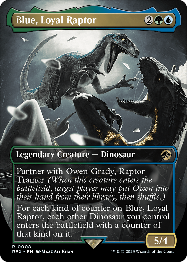 {R} Blue, Loyal Raptor (Borderless) [Jurassic World Collection][REX 008]