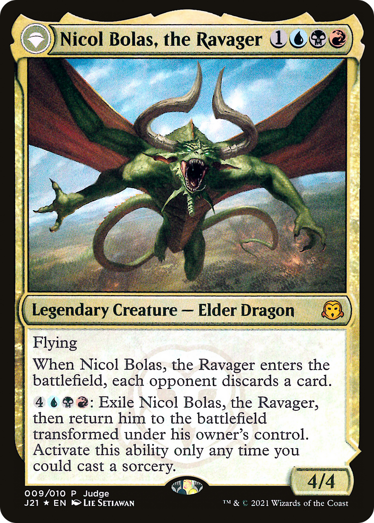 {R} Nicol Bolas, the Ravager // Nicol Bolas, the Arisen [Judge Gift Cards 2021][PA J21 009]