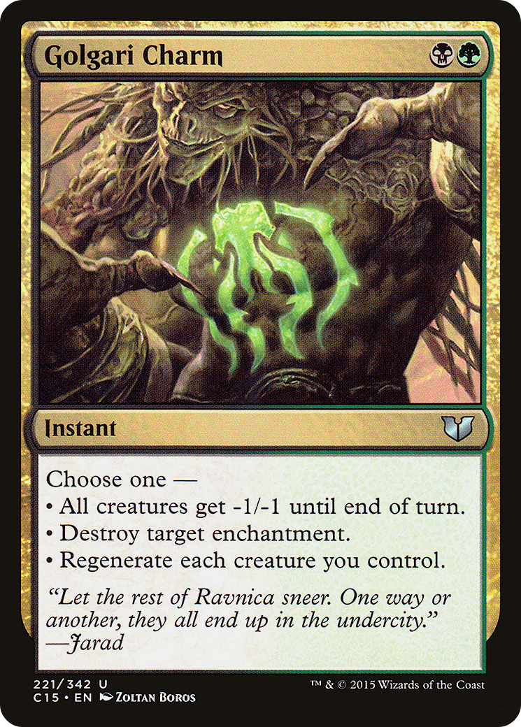 {C} Golgari Charm [Commander 2015][C15 221]