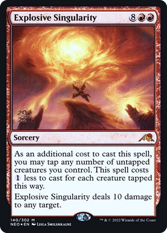 {R} Explosive Singularity [Kamigawa: Neon Dynasty Prerelease Promos][PR NEO 140]