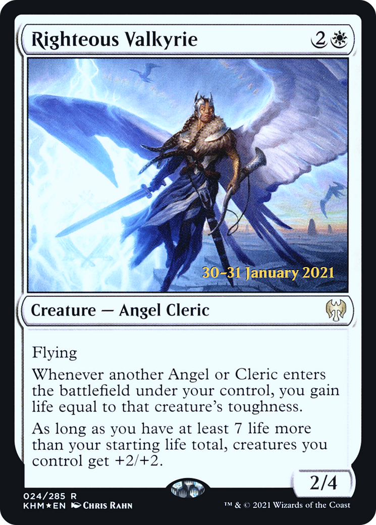 {R} Righteous Valkyrie [Kaldheim Prerelease Promos][PR KHM 024]