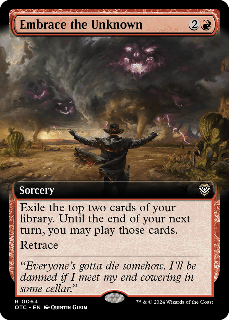{R} Embrace the Unknown (Extended Art) [Outlaws of Thunder Junction Commander][OTC 064]