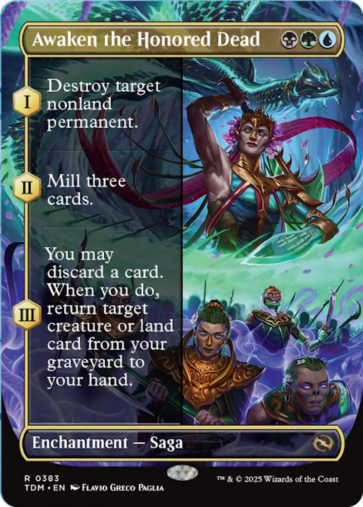 {@R} Awaken the Honored Dead (Borderless) [Tarkir: Dragonstorm][TDM 383]