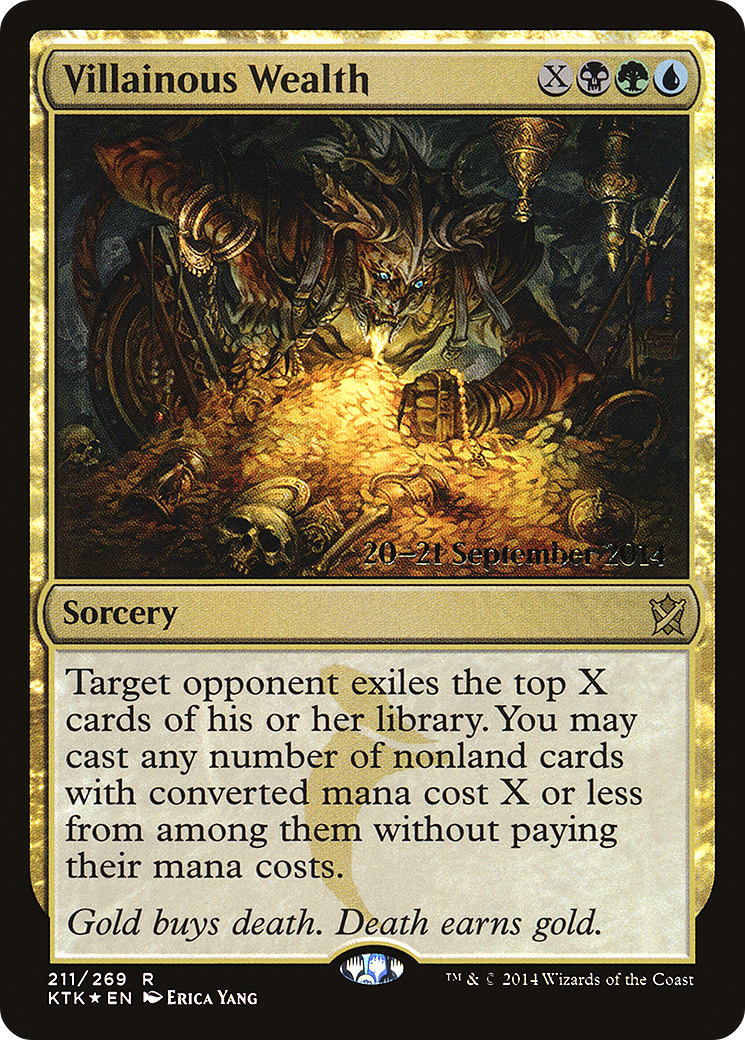 {R} Villainous Wealth [Khans of Tarkir Prerelease Promos][PR KTK 211] - Misty Mountain Games