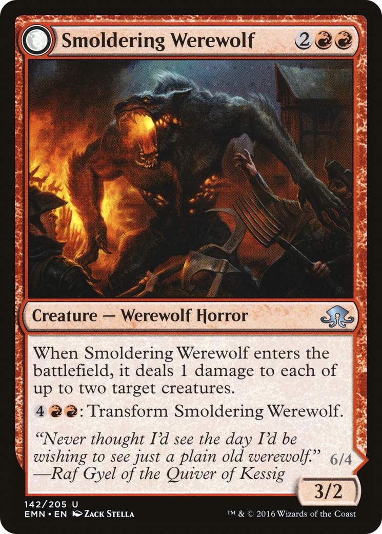 {C} Smoldering Werewolf // Erupting Dreadwolf [Eldritch Moon][EMN 142] - Misty Mountain Games