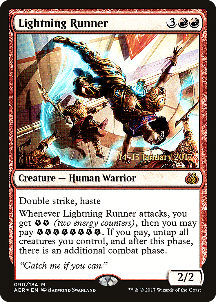 {R} Lightning Runner [Aether Revolt Prerelease Promos][PR AER 090] - Misty Mountain Games