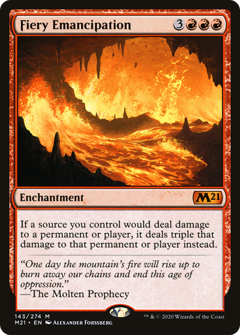 {R} Fiery Emancipation [Core Set 2021][M21 143]