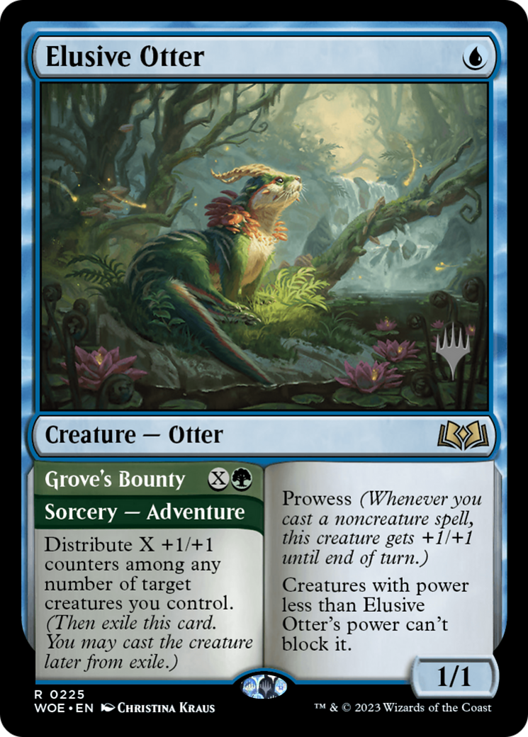 {@R} Elusive Otter // Grove's Bounty (Promo Pack) [Wilds of Eldraine Promos][PP WOE 225]