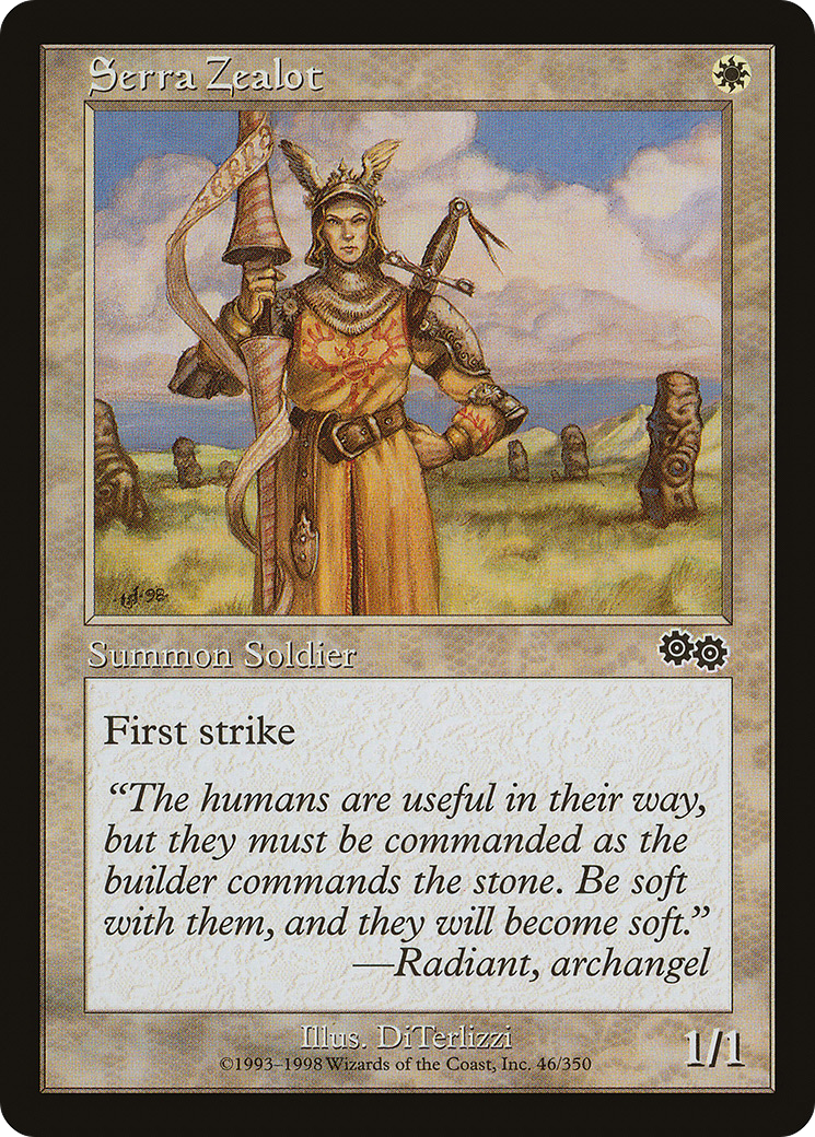 {C} Serra Zealot [Urza's Saga][USG 046] - Misty Mountain Games