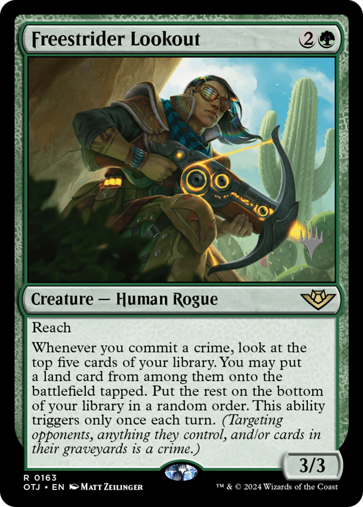 {@R} Freestrider Lookout (Promo Pack) [Outlaws of Thunder Junction Promos][PP OTJ 163]