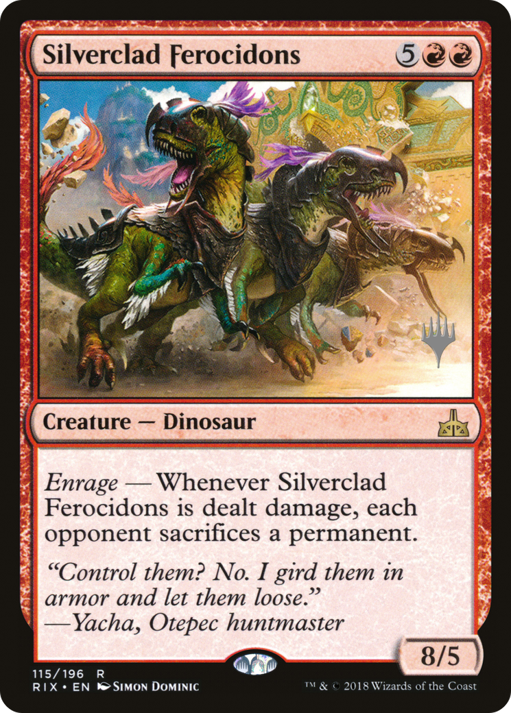 {R} Silverclad Ferocidons (Promo Pack) [Rivals of Ixalan Promos][PP RIX 115]
