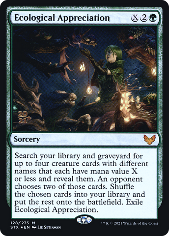 {R} Ecological Appreciation [Strixhaven: School of Mages Prerelease Promos][PR STX 128]