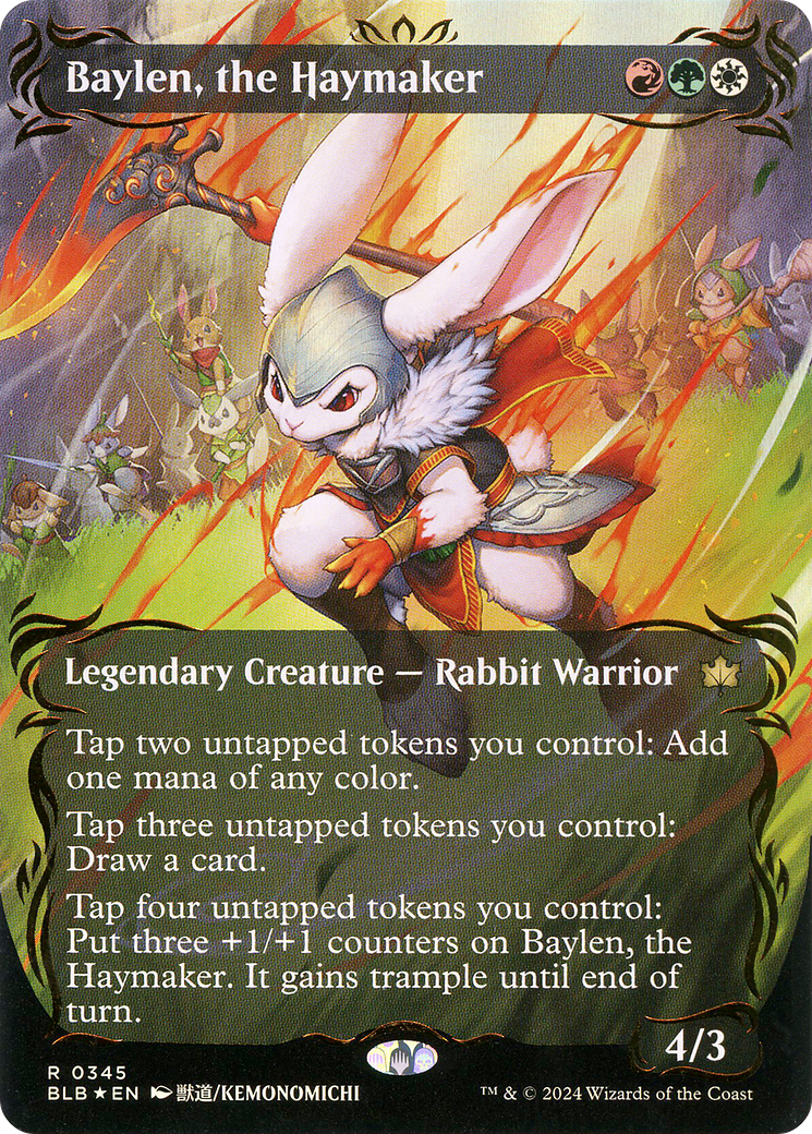 {@R} Baylen, the Haymaker (Raised Foil) [Bloomburrow][BLB 345]