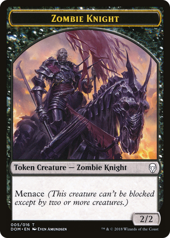 {T} Zombie Knight Token [Dominaria Tokens][TDOM 005]