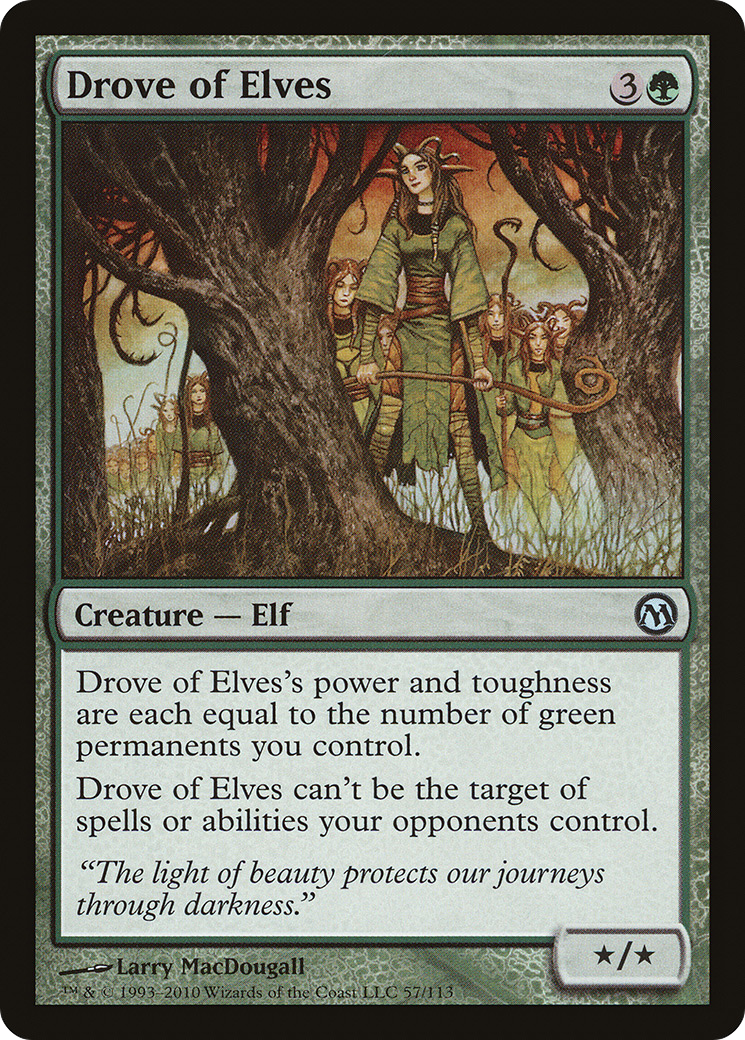 {C} Drove of Elves [Duels of the Planeswalkers][DPA 057]