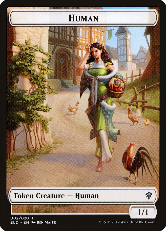 {T} Human // Human Double-sided Token [Pioneer Challenger Decks 2022][TQ07 002]