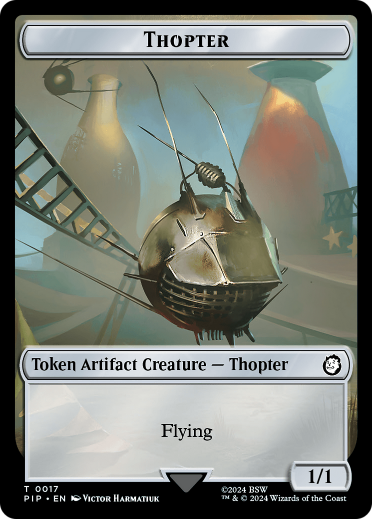 {T} Radiation // Thopter Double-Sided Token [Fallout Tokens][TPIP 22//17]