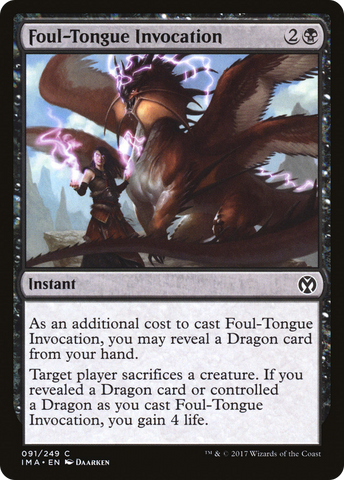 {C} Foul-Tongue Invocation [Iconic Masters][IMA 091]