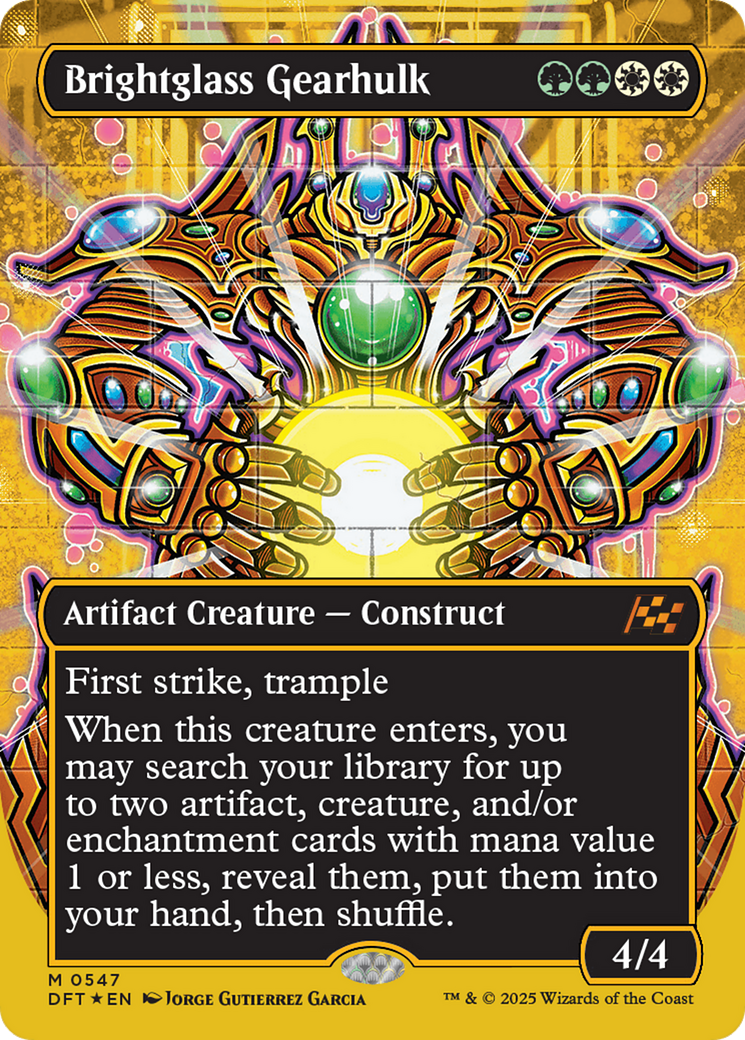 {@R} Brightglass Gearhulk (Borderless) (First-Place Foil) [Aetherdrift][DFT 547]