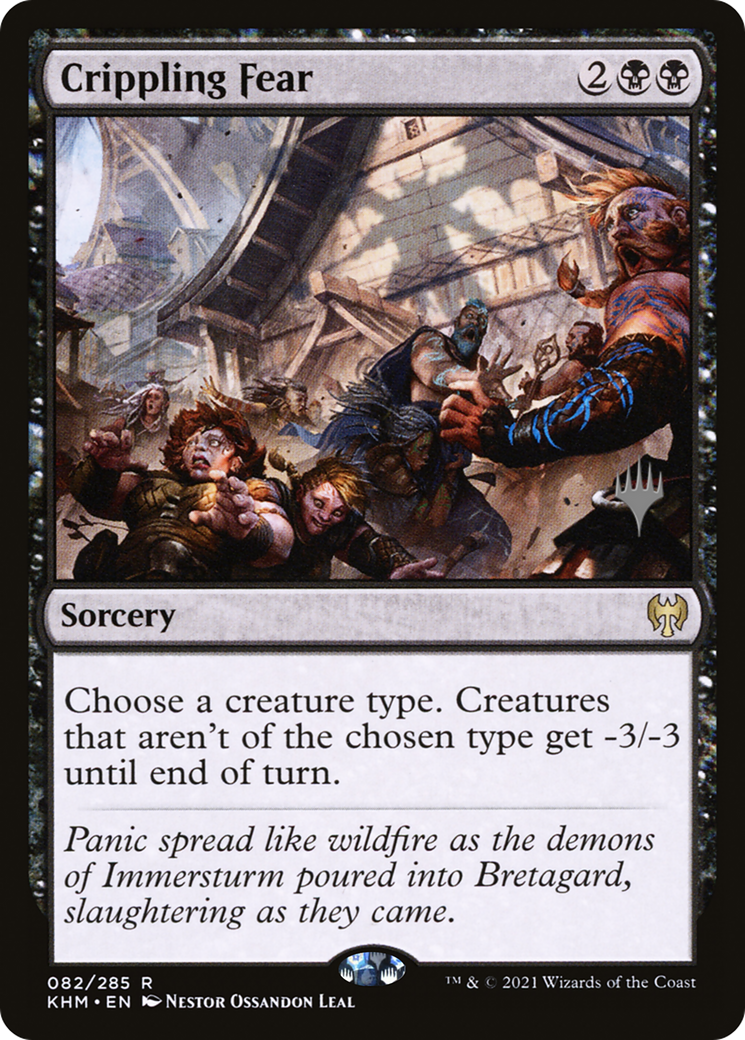 {R} Crippling Fear (Promo Pack) [Kaldheim Promos][PP KHM 082]