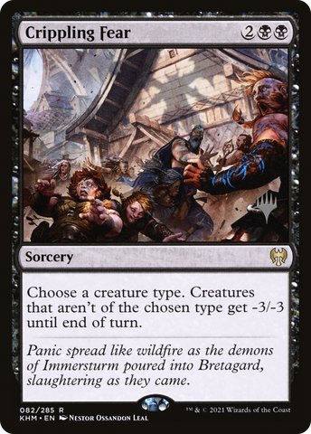 {R} Crippling Fear (Promo Pack) [Kaldheim Promos][PP KHM 082]