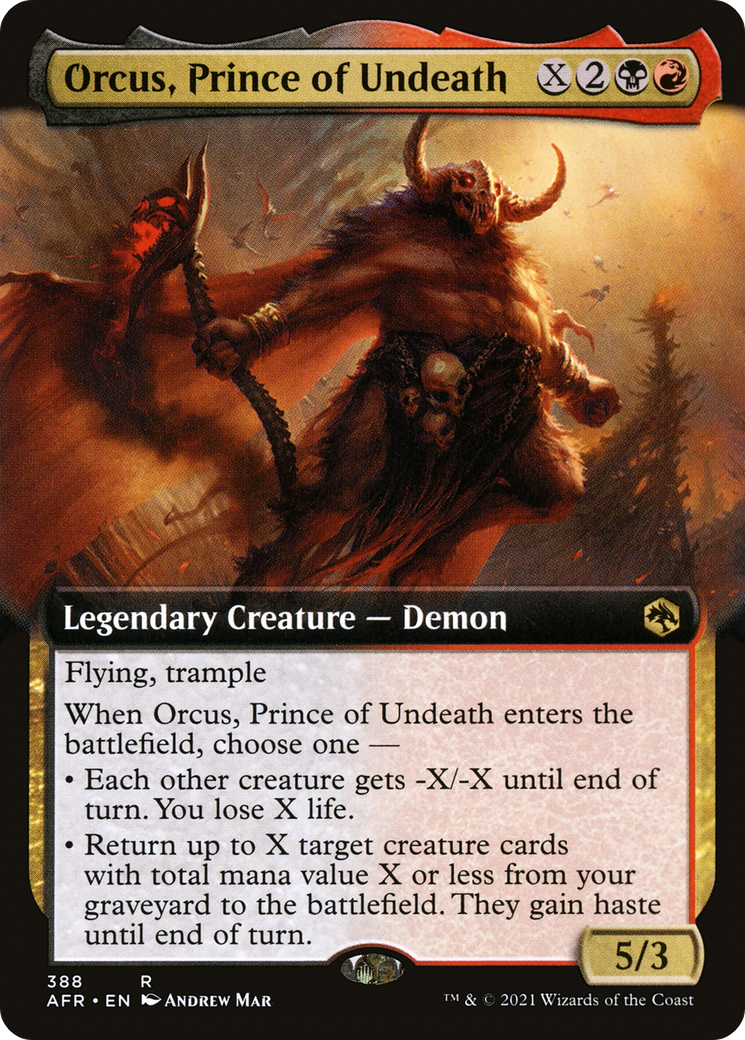 {R} Orcus, Prince of Undeath (Extended Art) [Dungeons & Dragons: Adventures in the Forgotten Realms][AFR 388]