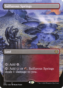 {R} Sulfurous Springs (Borderless Alternate Art) [Dominaria United][DMU 381]