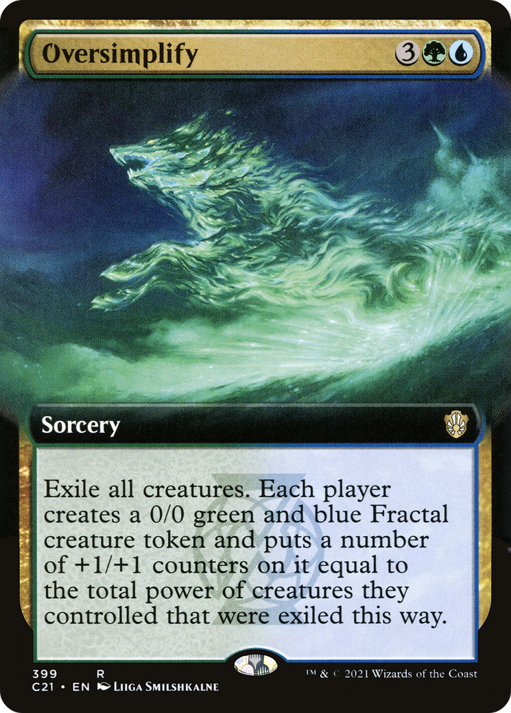 {R} Oversimplify (Extended Art) [Commander 2021][C21 399]