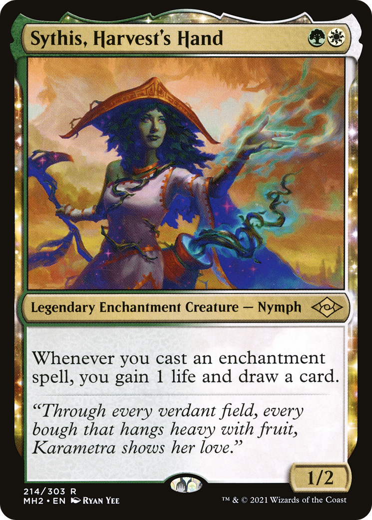 {R} Sythis, Harvest's Hand (Foil): (enchantment) [Modern Horizons 2] [MH2 214]