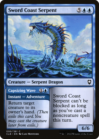 {C} Sword Coast Serpent // Capsizing Wave [Commander Legends: Battle for Baldur's Gate][CLB 099]
