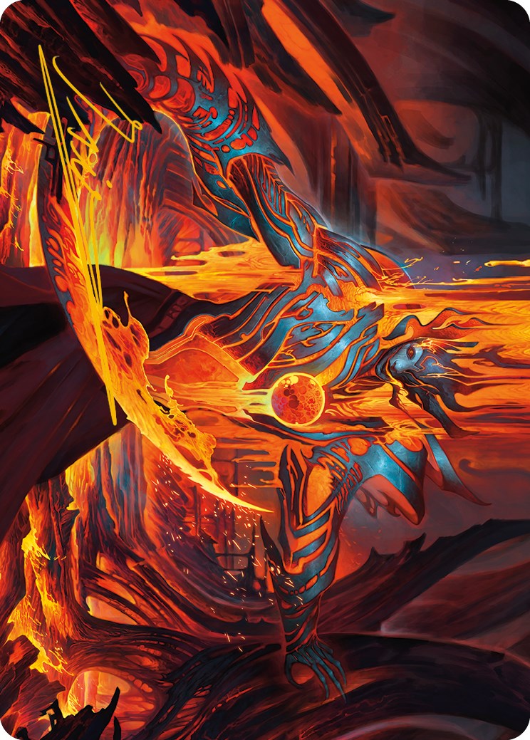 {A} Free From Flesh Art Card (Gold-Stamped Signature) [Phyrexia: All Will Be One Art Series][GS AONE 027]