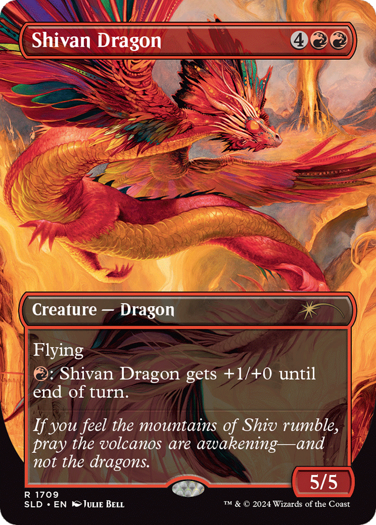 Shivan Dragon [SLD-1709]  (Borderless) Foil